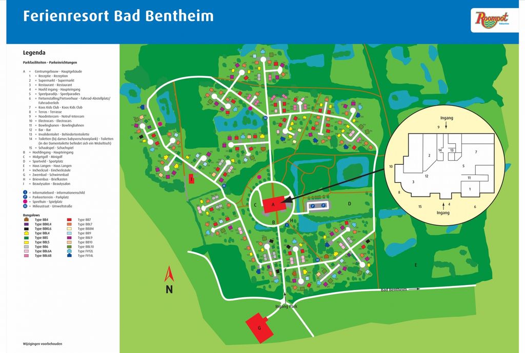 Roompot Bad Bentheim plattegrond - Arcade Bouw Consult
